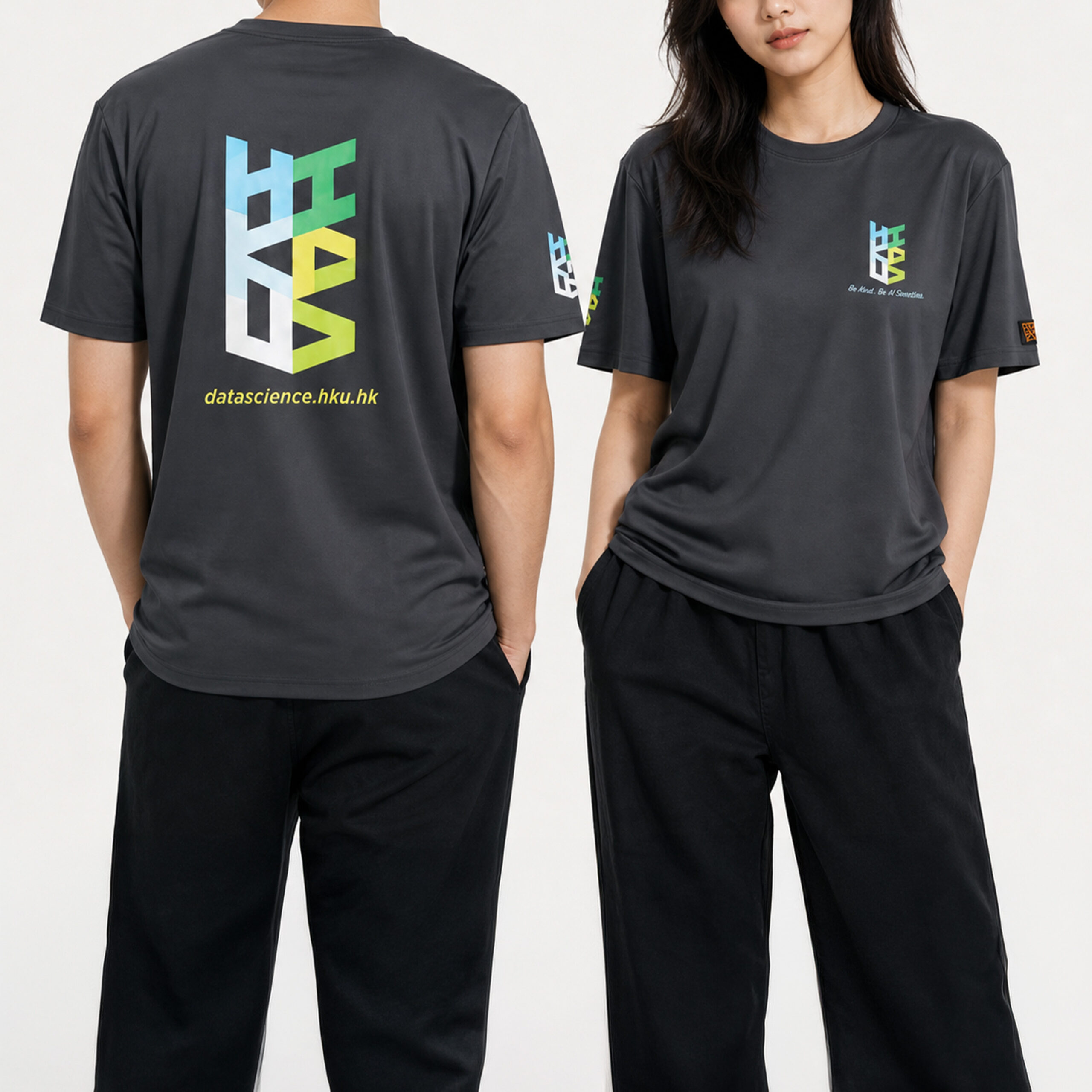Dark Grey T-shirt Model