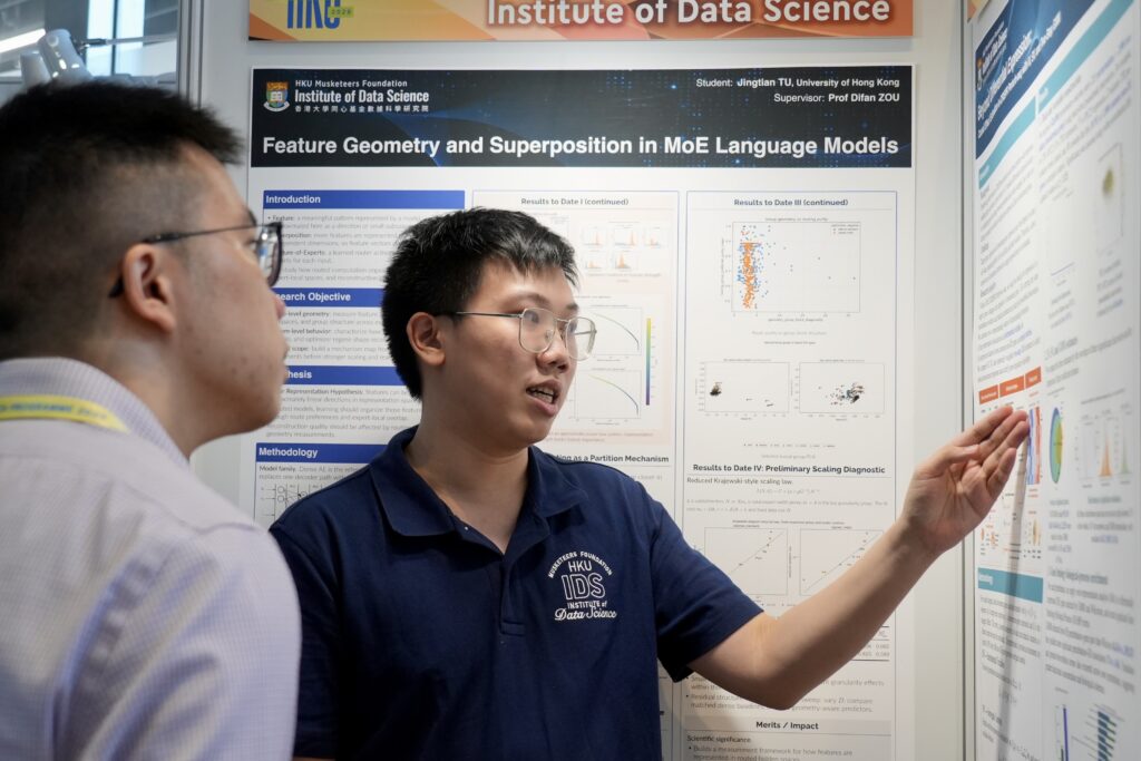 Sharing findings at the poster session.